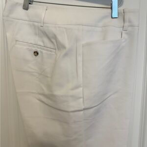 Eloquii Kady White Flat Front Pant NWT
